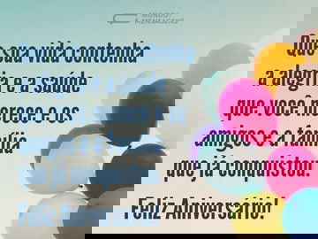 Feliz aniversário com alegria e saúde