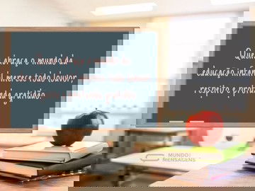 Gratidão aos professores de educação infantil