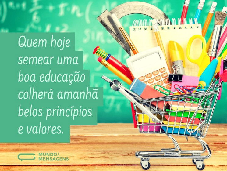 A colheita da educação