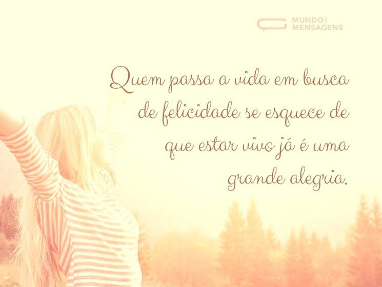 Busque viver sua felicidade
