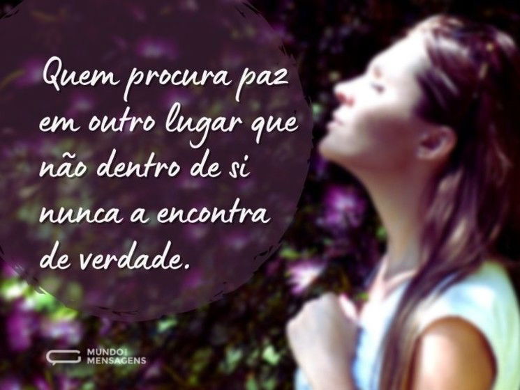 A paz verdadeira é a interior