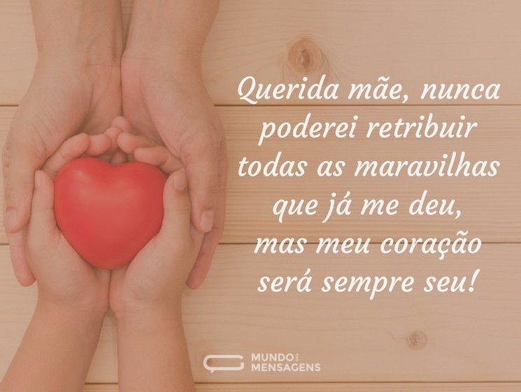 Meu coração é seu, mãe