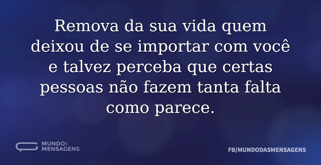 Quem se ausenta deixa de fazer falta