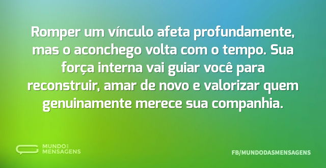 O aconchego vai voltar