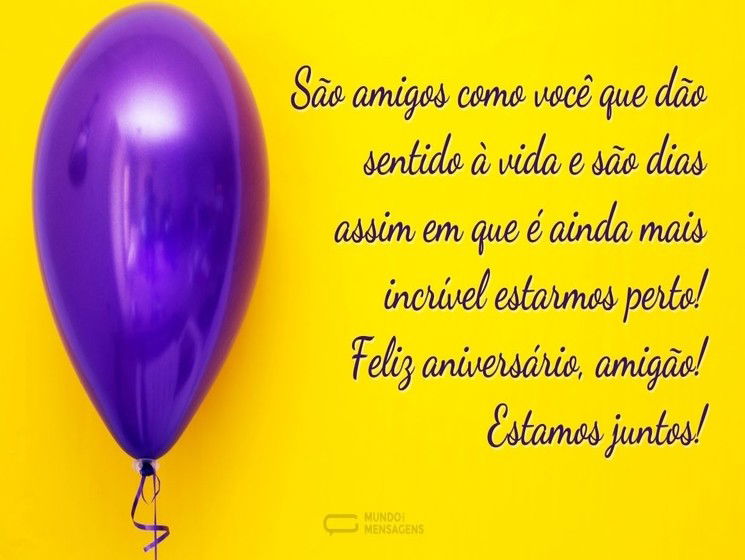 Felicidades sem fim para meu grande amigo