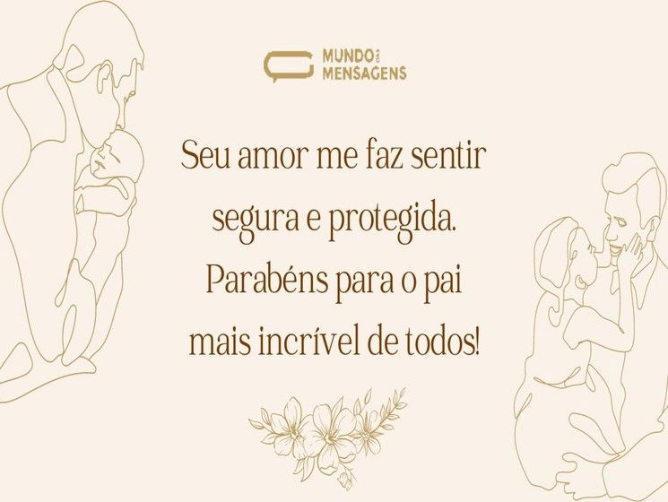 Filha parabeniza pai aniversariante 