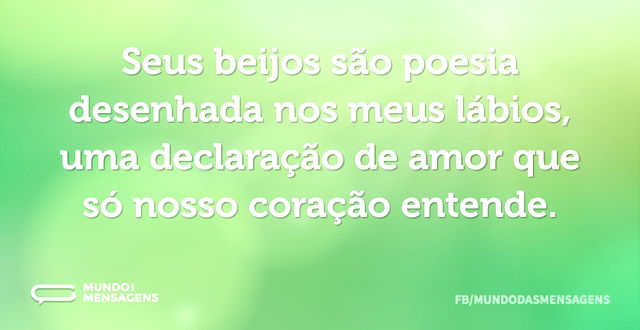 Beijos e declarações de amor