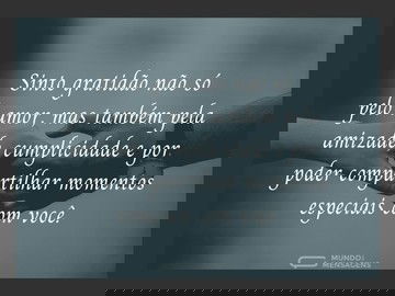 Gratidão por tudo que nos une