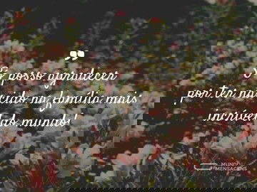 A minha família é a melhor do mundo