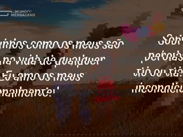 Sobrinhos são como pérolas