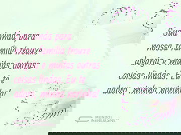 A vinda da minha nora