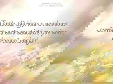 Lágrimas sem conforto