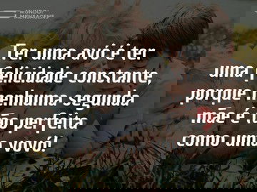 Vovó, minha segunda mãe