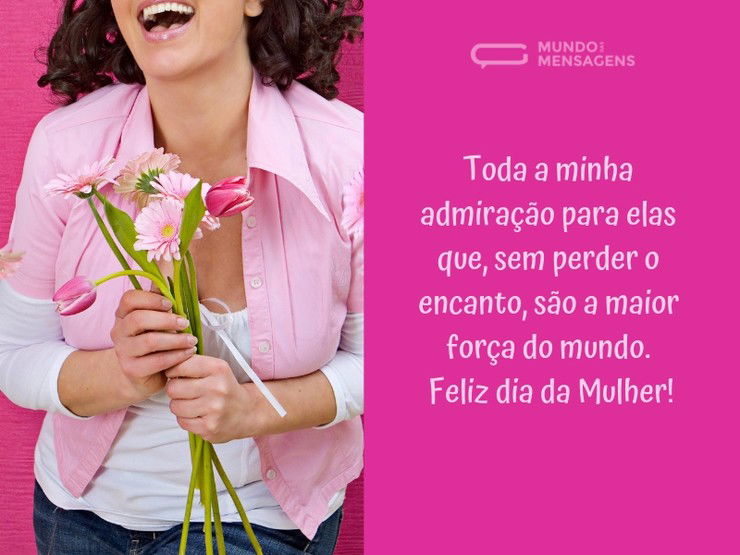 Feliz Dia da Mulher para namorada: mensagens de homenagem e admiração -  Pensador