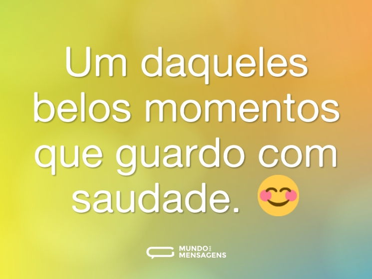 Um daqueles belos momentos que guardo com saudade. 😊