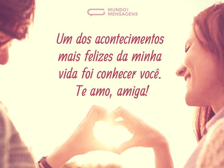 A felicidade de conhecer você