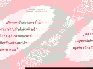 Padrinhos importantes para nós