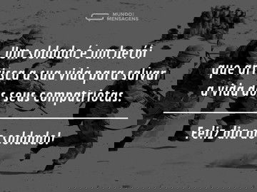 Um soldado é um herói