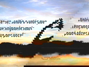 Só você pode se valorizar