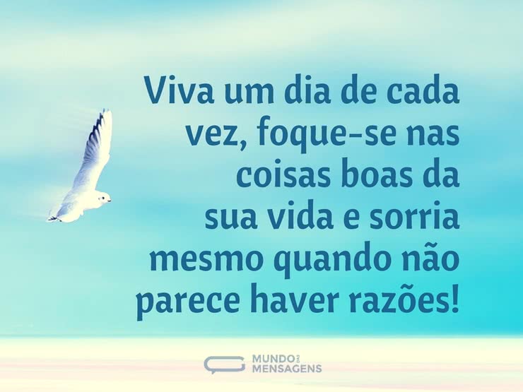 Viva um dia de cada vez - Mundo das Mensagens