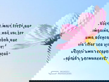 Desejo uma recuperação rápida e permanente