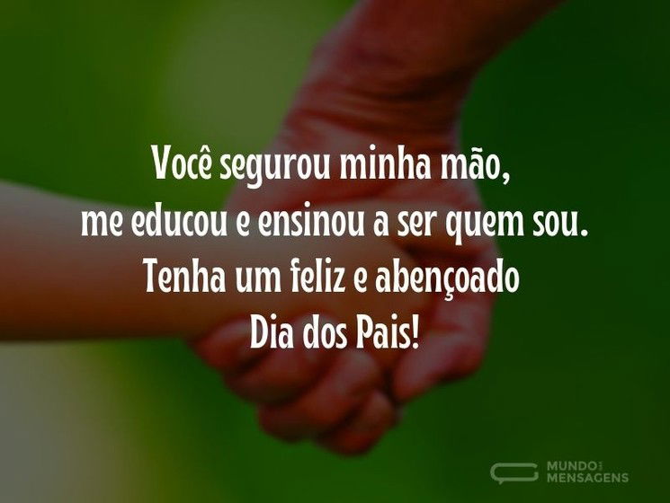 Todo pai segura a mão dos seus filhos