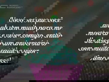 Muita saúde para minha vovó